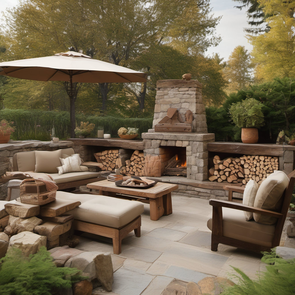 Rustic Style Outdoor Patio Deck