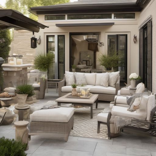 Transitional Outdoor Patio Deck