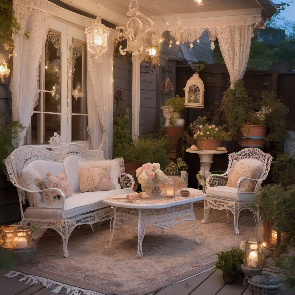 Victorian Style Outdoor Patio Deck