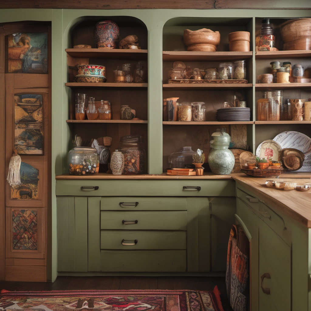 Cozy Bohemian Pantry Design