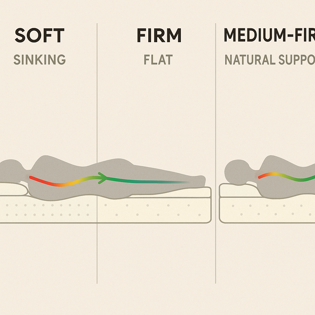 Comparison of body alignment on soft, firm, and medium-firm mattresses